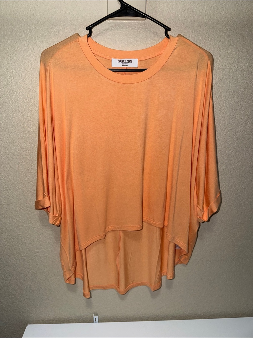 Double Zero Peach Oversized High-Low Tunic